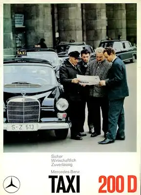 Mercedes-Benz 200 D Taxi Prospekt 3.1966