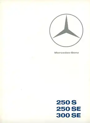 Mercedes-Benz 250 S SE 300 SE Prospekt 2.1967