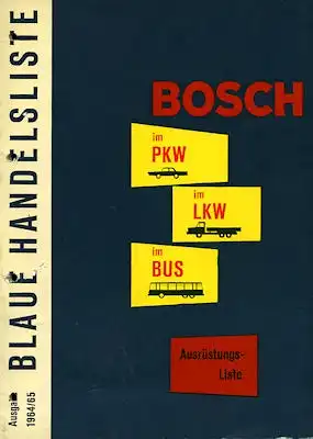 Bosch Blaue Handelsliste 1964/65