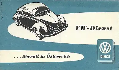 VW Dienst Karte Östereich 1956
