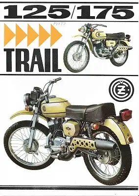 CZ 125 / 175 Trail Prospekt 1970er Jahre f