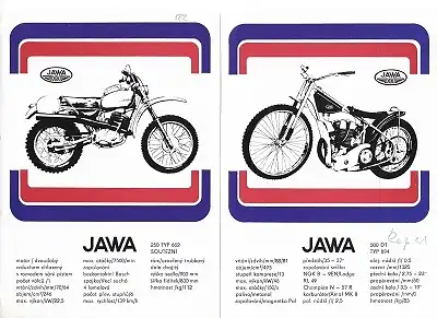 Jawa 250 Typ 652 / 500 DT Typ 894 Prospekt 1970er Jahre