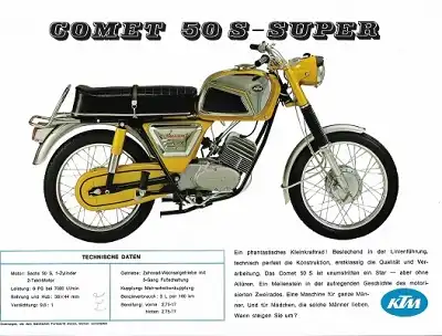 KTM Comet 50/S-Super Prospekt ca. 1970