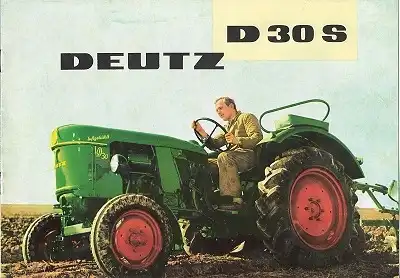 Deutz D 30 S Dieselschlepper Prospekt 4.1962