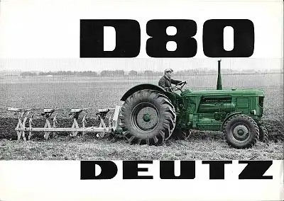 Deutz D 80 Dieselschlepper Prospekt 5.1964