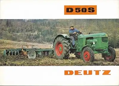 Deutz D 50 S Dieselschlepper Prospekt 2.1964