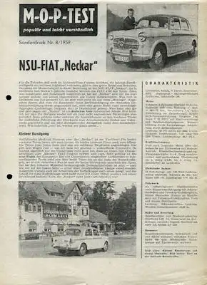 NSU-Fiat Neckar Test 1959
