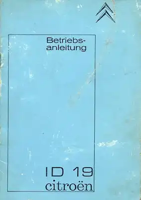 Citroen ID 19 Bedienungsanleitung 11.1964