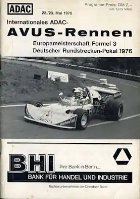 Programm AVUS 22./23.5.1976