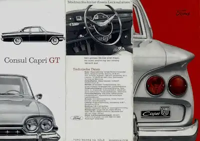 Ford Consul Capri Prospekt ca. 1962