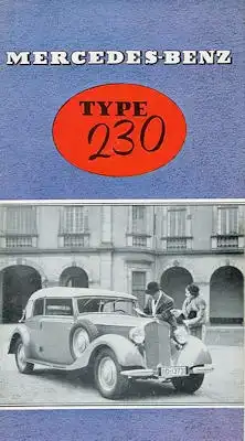 Mercedes-Benz Typ 230 Prospekt 1937 f