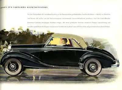 Mercedes-Benz 170 S Cabriolet A Prospekt 1950 Reprint