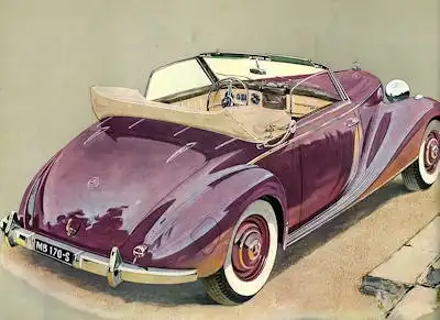 Mercedes-Benz 170 S Cabriolet A Prospekt 1950 Reprint