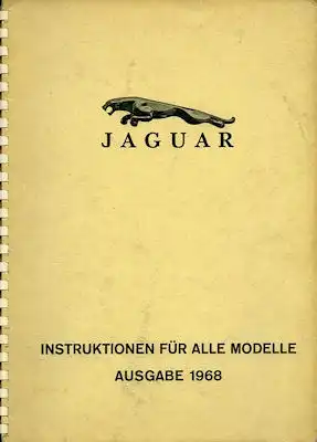 Jaguar Instruktionen für alle Modelle 1968
