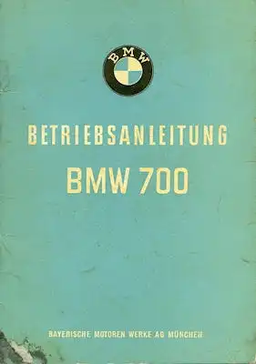 BMW 700 Bedienungsanleitung 11.1961