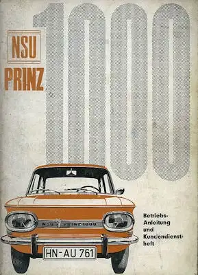 NSU Prinz 1000 Bedienungsanleitung 5.1967
