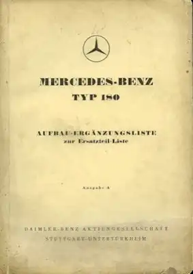 Mercedes-Benz 180 Ersatzteilliste 3.1954