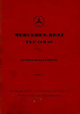 Mercedes-Benz 170 Sb Bedienungsanleitung 3.1956