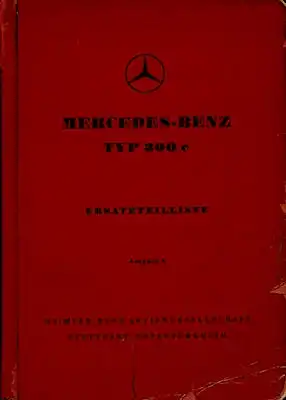 Mercedes-Benz 300 c Ersatzteilliste 7.1956