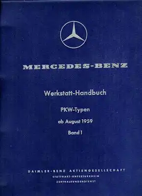 Mercedes-Benz 190 - 300 SEL Reparaturanleitung 8.1959-1967