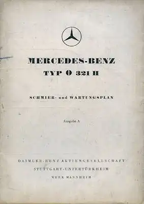 Mercedes-Benz O 321 H Schmierplan 10.1955