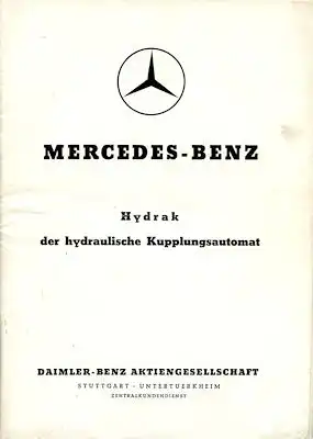 Mercedes-Benz 219 + 220 S Hydrak Reparaturanleitung 1950er Jahre