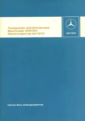 Mercedes-Benz Transporter + Omnibusse 309/310 Reparaturanleitung 7.1973