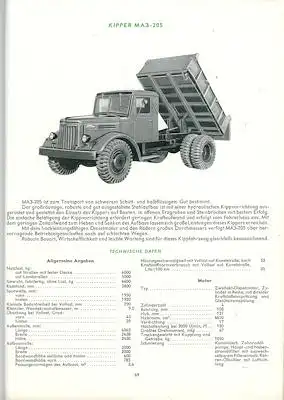 Avtoexport Lkw Prospekt- (Presse?) Mappe ca. 1960