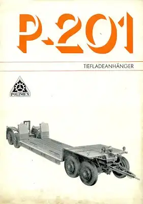 Polnischer Tiefladeanhänger P 201 Prospekt 1968