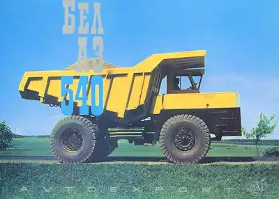 Avtoexport Lkw BelAS-540 Prospekt 1970er Jahre