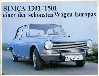 Simca 1301 1501 Prospekt ca. 1967