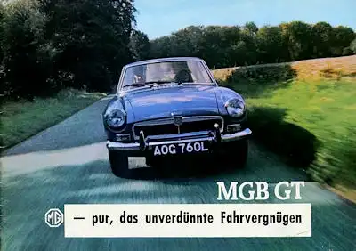MG B GT Prospekt 1960er Jahre