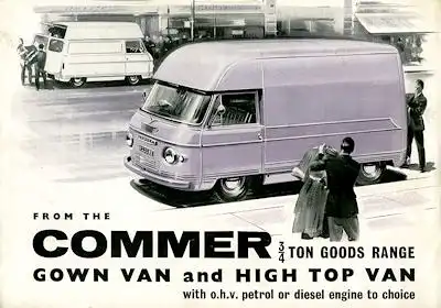 Commer 0,75 to Lieferwagen Prospekt 1960er Jahre
