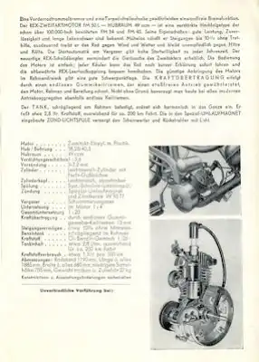 Rex EKB Fahrrad mit Hilfsmotor Prospekt 1953
