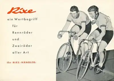Rixe Rennräder Prospekt ca. 1970