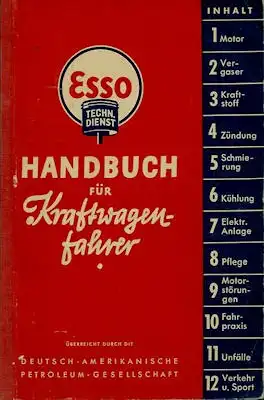 ESSO Handbuch für Kraftwagenfahrer 1938