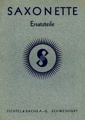 Sachs Saxonette Motor Ersatzteilliste 12.1938