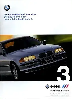 BMW 3er Limousine Prospekt 1998