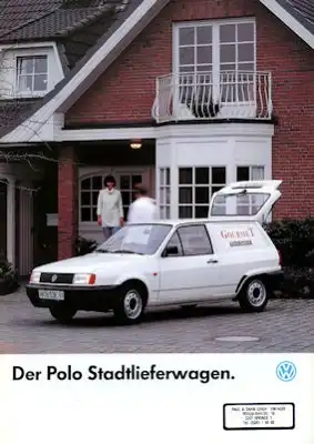 VW Polo 2 Facelift Stadtlieferwagen Prospekt 4.1993