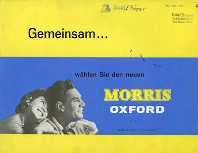 Morris Oxford Serie V Prospekt 1959