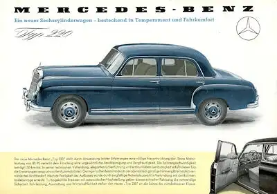 Mercedes-Benz 220 Prospekt 8.1954