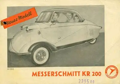 Messerschmitt KR 200 E Prospekt ca. 1955