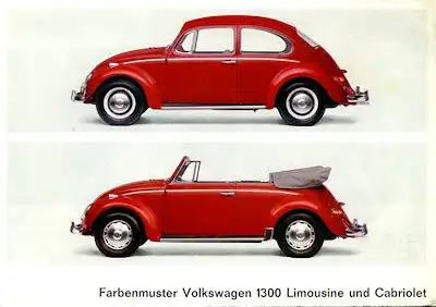 VW Käfer 1300 Farben 8.1965