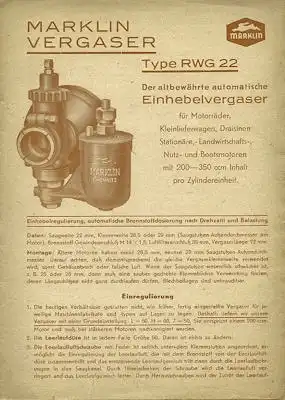 Marklin Vergaser Type RWG 22 1953