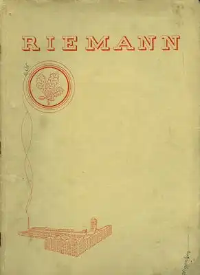 Riemann Katalog 1930er Jahre