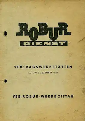 Robur Vertragswerkstätten 12.1958