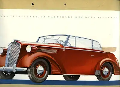 Opel Super 6 Prospekt 1937/38