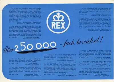 Rex Programm 1954