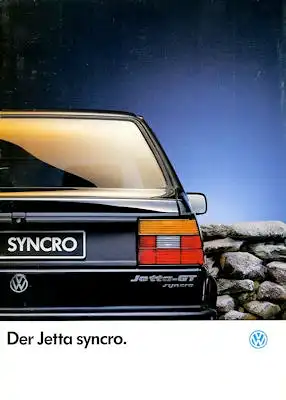 VW Jetta 2 Syncro Prospekt 9.1989