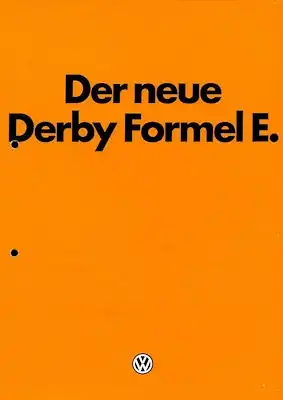 VW Derby Formel E Prospekt 11.1980